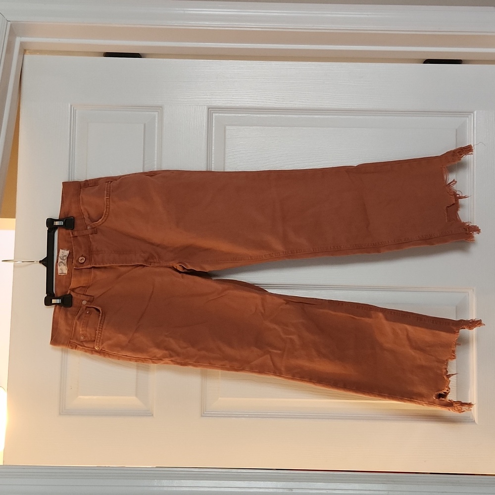 We The Free Rust-Copper Cropped Straight Jeans